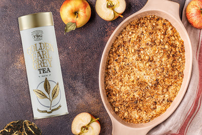 Golden Earl Grey Autumn Apple Crisp