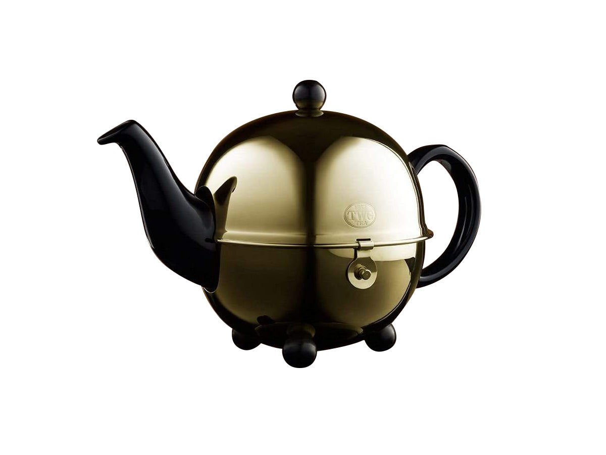 TWG Tea Design Gold Teapot in Black